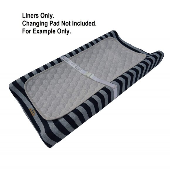 BlueSnail Quilted Waterproof Absorbent Diaper Changing Pad Liners 3 Count Gray - Picture 6 of 11